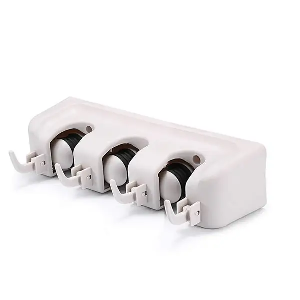 [0240_3lyr_broom_holder] 3 Layer Mop and Broom Holder