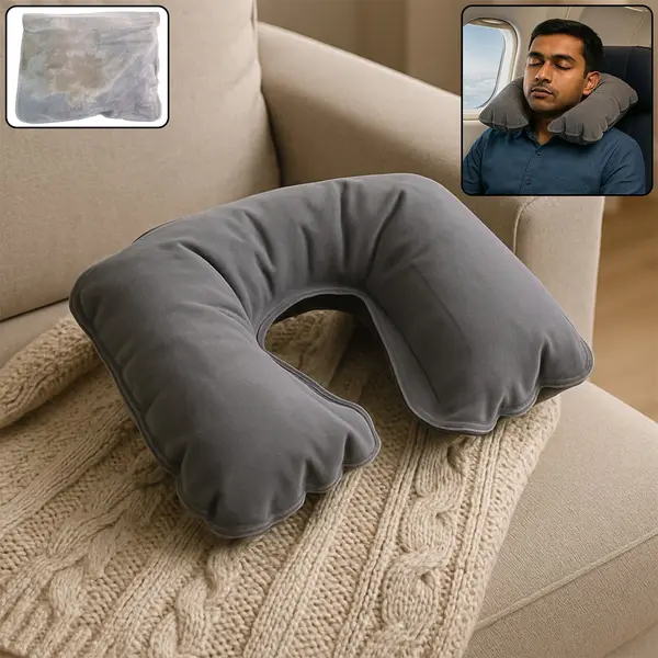[19241_b_grade_u_shaped_neck_pillow_1pc] B Grade Inflatable U-Shaped Neck Pillow (1 Pc)