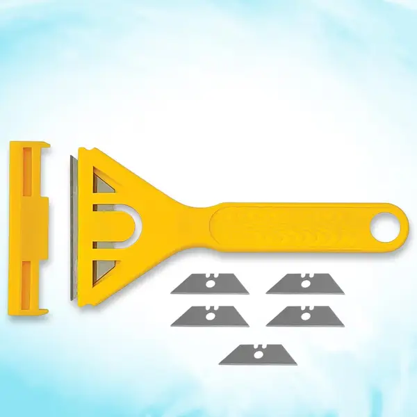 [8639_scraper_blade_tool_1pc_no9] Plastic Scraper Cutter With 5 Blades