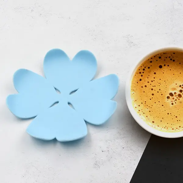 [5860_plastic_coasters_6pc_set] Heat Resistant Coasters (6 Pc Set) - Protect Surfaces from Hot Drinks