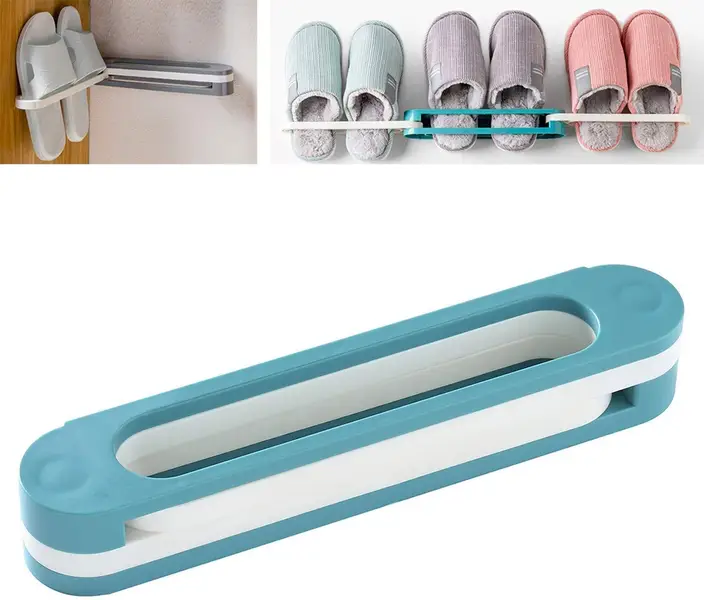 [1122_folding_slipper_stand] Multifunction Folding Slippers / Shoes Hanger Organizer Rack
