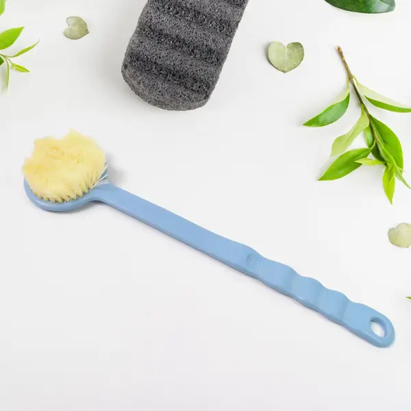 [14020_b_grade_back_scrubber_brush_1pc] Back Scrubber for Shower Dry Body Brush Back Brush Long Handle (1 Pc / B Grade)