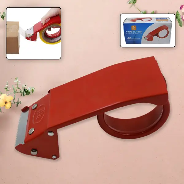 [9193_metal_tape_cutter] Metal Packing Tape Dispenser Cutter for Home Office use, Tape Dispenser for Stationary, Tape Cutter Packaging Tape