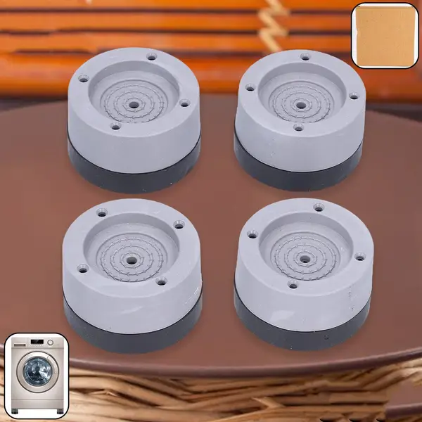 [15396_washing_machine_support_pad] Round Washing Machine Support Pad (4 Pcs Set)