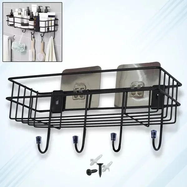 [9009_3in1_shower_shelf_rack] 3 in 1 Shower Shelf Rack for storing and holding various household stuffs and items etc.