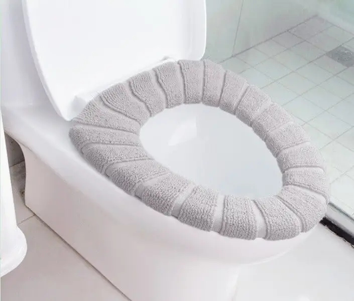 [1458_toilet_seat_cover] Winter Comfortable Soft Toilet Seat Mat Cover Cushion Plush
