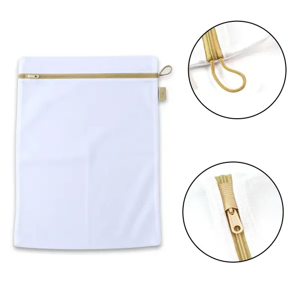 [6459_large_cloths_washing_bag] Large Mesh Laundry Bags for Delicate with Premium Zipper, Travel Storage Organize Bag, Clothing Washing Bags for Laundry, Blouse, Bra, Hosiery, Stocking, Underwear, Lingerie (1 Pc)