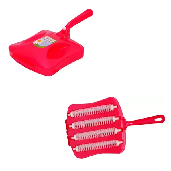 [6230_handheld_cleaning_brush] Plastic Handheld Carpet Roller Brush Cleaning with Dust Crumb Collector, Wet, and Dry Brush