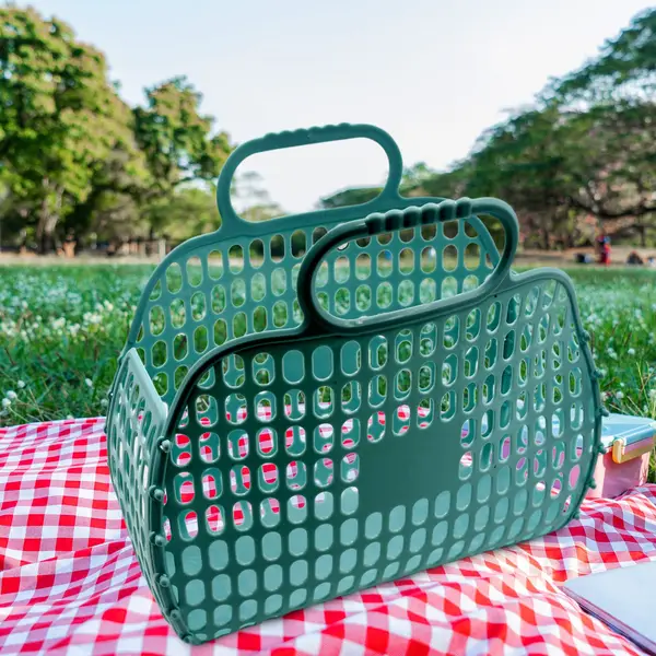 [0761_folding_carry_bag] Grocery Vegetable Foldable Smiley Non-Woven Fabric Shopping Bag
