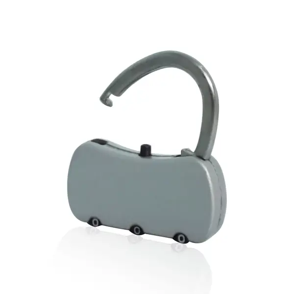 [1244_round_padlock_small] 3-Digit Resettable Combination Round Padlock for Luggage (Big, Multicolor)