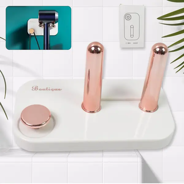 [13855_wall_mount_hair_dryer_holder] Hair Dryer Wall Mount, Self Adhesive Hair Dryer Holder (1 Pc)
