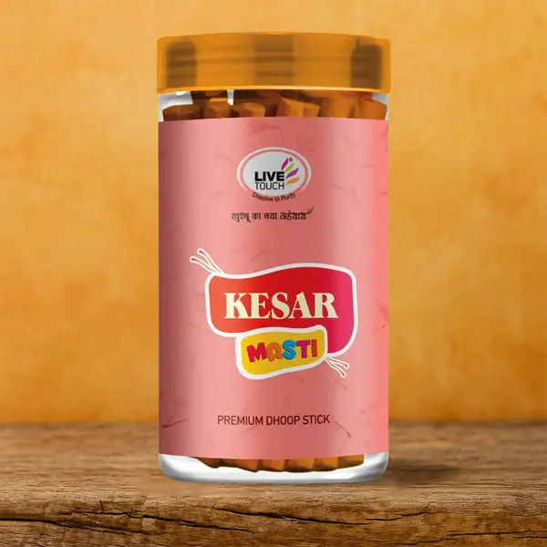 [PT-2270_whl167_48581_kesar_masti_dhoop_stick_100g] Live Touch Kesar Masti Premium Herbal Dhoop Stick
