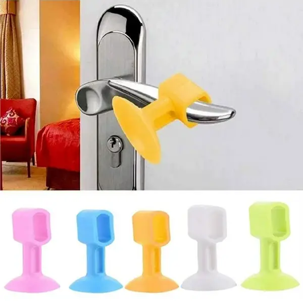 [4101_silicone_door_stopper_5pc] Self-Sucking Silicone Door Stopper (5 Pcs Set)