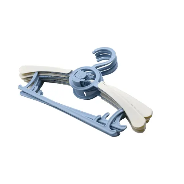 [7874_plastic_hanger_5pc] Large Adjustable Plastic Dress Hangers – Space-Saving & Lightweight (5 Pc)