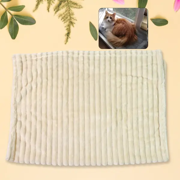 [15383_pet_soft_blanket_70x50cm_no1] Pet Soft Cat Dog Blanket / Towel Soft Warm Sleep Mat (70×50 Cm / 1 Pc / Mix Color & Design)